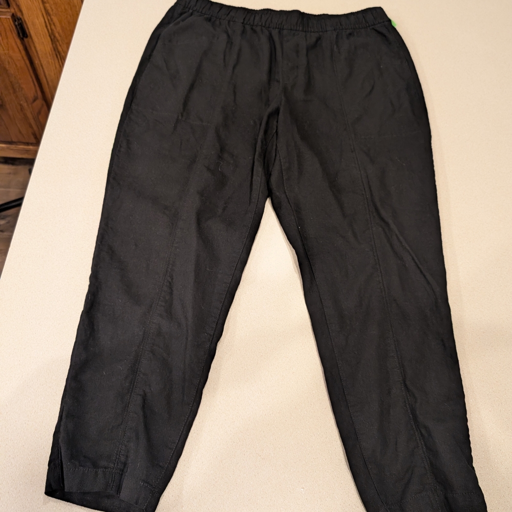 Old Navy Women's Black Linen pants - Picture 4 of 7